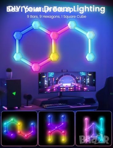 Нова Специална LED стенна светлина за гейминг и декорация Лампи стая, снимка 3 - Други - 43087915