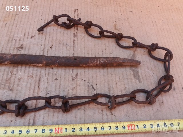 кован възрожденски клин, окова за животни , снимка 5 - Антикварни и старинни предмети - 37015251