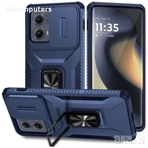 Motorola Edge (2024) 5G Удароустойчив Ring Holder/Lens Protector Калъф и Протектор, снимка 3 - Калъфи, кейсове - 49920428