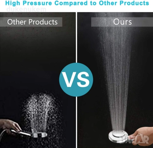 Душ слушалка с маркуч 1.5 м – високо налягане, пестяща вода, 3 режима, снимка 3 - Смесители - 53163612