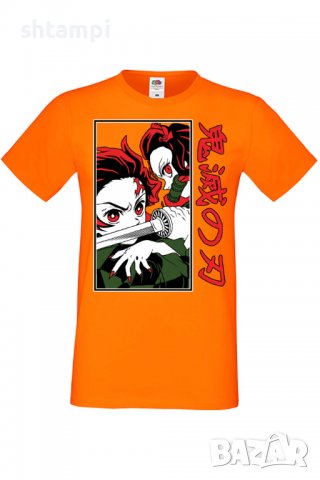 Мъжка тениска Demon Slayer Tanjiro Nezuko Fighting,Анимация,игра,Празник,Повод,, снимка 9 - Тениски - 38075907