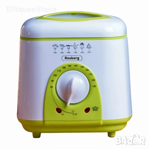 Фритюрник мини Rosberg, 1 литър, 950W, 80-190 C, 24 МЕСЕЦА ГАРАНЦИЯ, снимка 4 - Фритюрници - 52279419