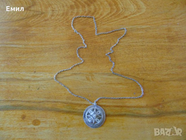 Стар сребърен медальон филигран, снимка 1 - Колекции - 26882153