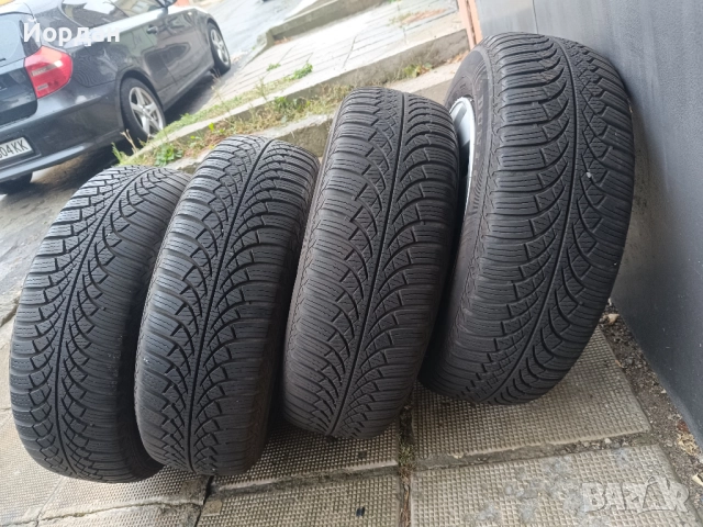 Джанти 15 ' със зимни гуми 195 65 15 VW GOLF  TOURAN 5x112 57,1 / Фолксваген, снимка 2 - Гуми и джанти - 51967165