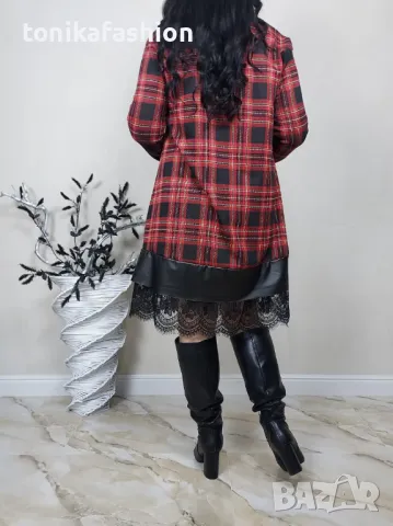 Карирана рокля L/XL, снимка 4 - Рокли - 48131039