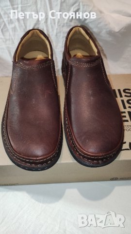 Удобни мъжки /юношески/ половинки от естествена кожа CLARKS №39 1/2, снимка 2 - Ежедневни обувки - 43182327