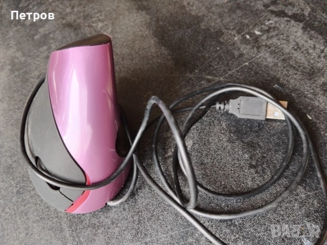 Вертикална мишка с кабел, ергономичен дизайн, 5 бутона, лилава , снимка 3 - Клавиатури и мишки - 51861385