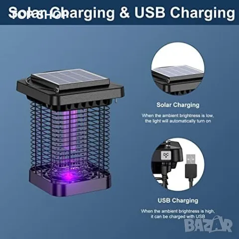 Нова Електрическа лампа за убиване на комари мухи/ Спалня Кухня Офис, снимка 5 - Други стоки за дома - 49249448