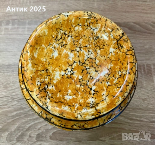 Cassolette (baguier) Арт Деко от белгийска фаянсова керамика Wasmuël, ок. 1920 г., снимка 4 - Антикварни и старинни предмети - 53368297