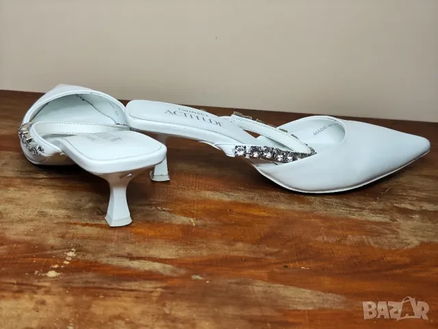 Twinset дамски обувки на ток, бели, 37 размер, снимка 10 - Дамски обувки на ток - 46840811