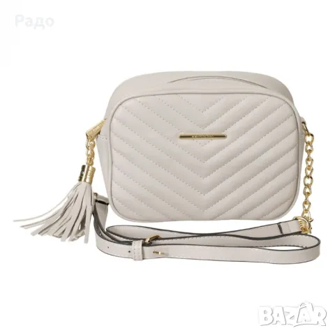 Нова дамска кожена чанта EXCLUSIVO през рамо Бежово злато абитуриентски бал мини чантичка раница