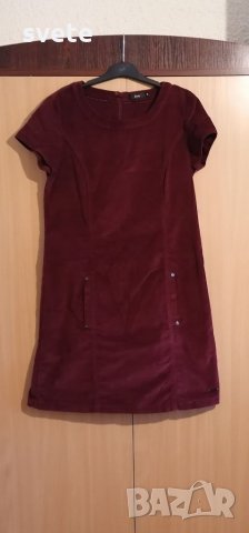 Вишнева джинсова рокля