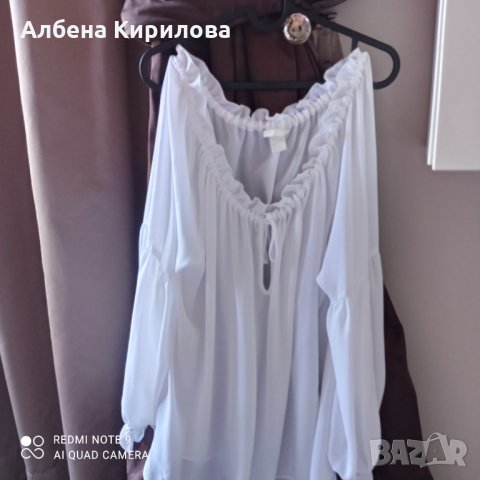 Официална бяла блуза на НМ, М, снимка 1 - Блузи с дълъг ръкав и пуловери - 32557494