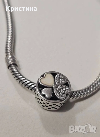 Лот от 4 сребърни талисмана, снимка 8 - Гривни - 53536352