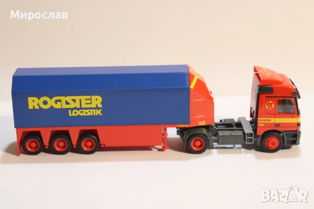 HERPA H0 1/87 MERCEDES ACTROS КАМИОН МОДЕЛ ТРАНСПОРТ НА СТЪКЛО, снимка 6 - Колекции - 50919740