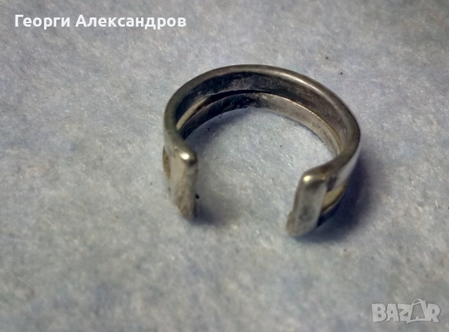 Шармантен СРЕБЪРЕН ПРЪСТЕН Подходящ и За ПРЪСТ на КРАК Оксидирано СРЕБРО 925 Ажурна ръчна изработка, снимка 8 - Антикварни и старинни предмети - 52776023