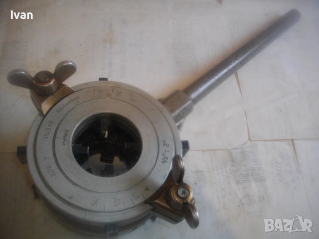 Чехословашка резбонарезна за тръби до 2" цола винтонарезка винторез пафта плашка JOPAL 2 NAREX , снимка 2 - Други инструменти - 52720476