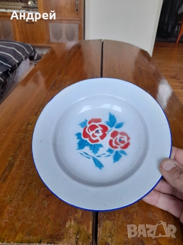 Стара емайлирана паница #16, снимка 3 - Други ценни предмети - 53384610