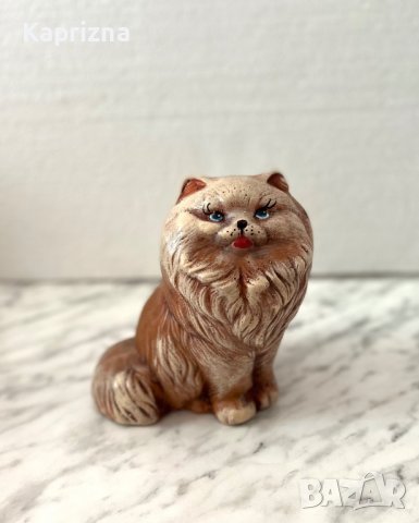 Керамична котка " Сини очи", снимка 2 - Градински мебели, декорация  - 18266884