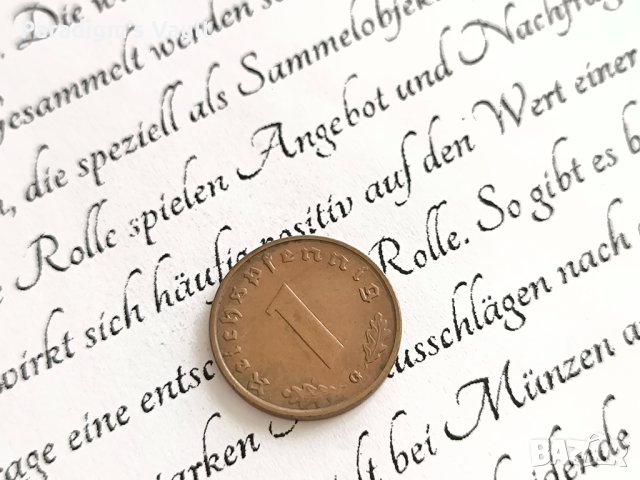 Монета - Трети райх - Германия - 1 пфениг | 1939г.; серия G