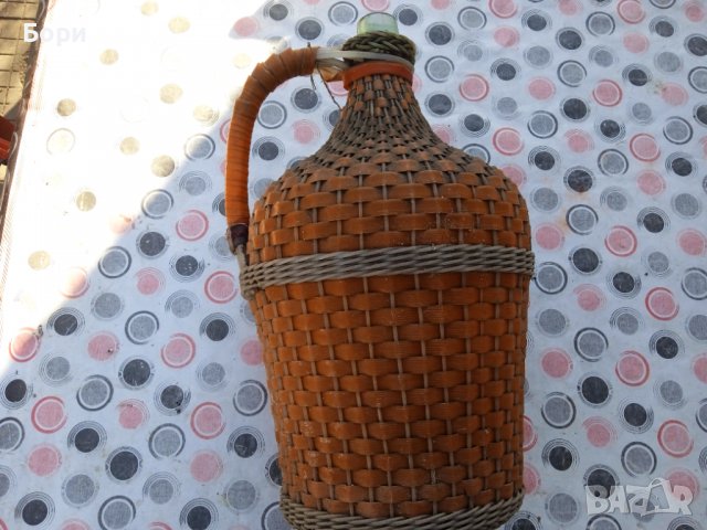 Стара дамаджана 8 литра зелено стъкло