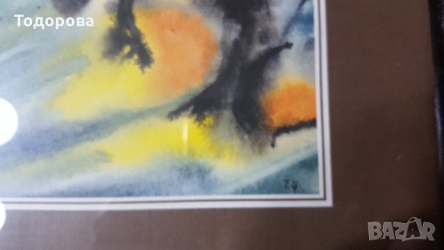 Цикъл от два авторски акварела, снимка 7 - Антикварни и старинни предмети - 28035271