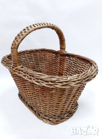 Стара голяма запазена кошница за пикник(6.1), снимка 3 - Антикварни и старинни предмети - 43571817