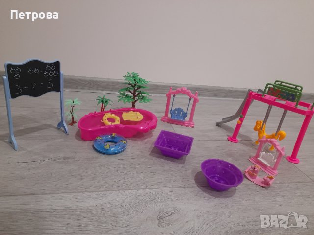 Басейн, люлки, дървета и други дреболийки за Вашите кукли, снимка 1