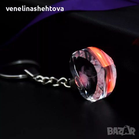 Светещ ключодържател сърце роза син/червен  цвят , снимка 5 - Други - 38930698