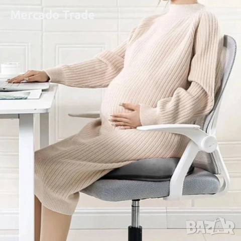 Ергономична ортопедична анатомична възглавница за сядане Mercado Trade, Мемори пяна, Черен, снимка 8 - Възглавници - 53167754