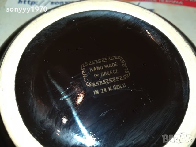 hand made in 24k gold in greece-пепелник 11см керамика 1103232002, снимка 16 - Антикварни и старинни предмети - 39965110