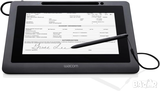 Графичен таблет за електронен подпис 10" WACOM DTU-1031X с писалка, снимка 2 - Таблети - 52254553