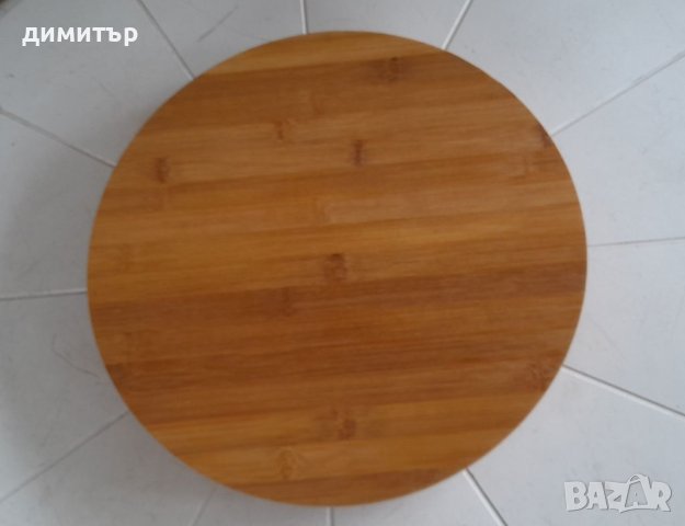 Въртящо се бамбуково плато за сервиране!