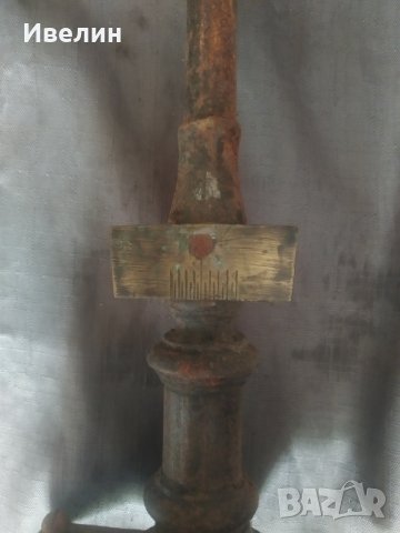 стара чугунена поставка от везна,кантар, снимка 4 - Антикварни и старинни предмети - 32830090