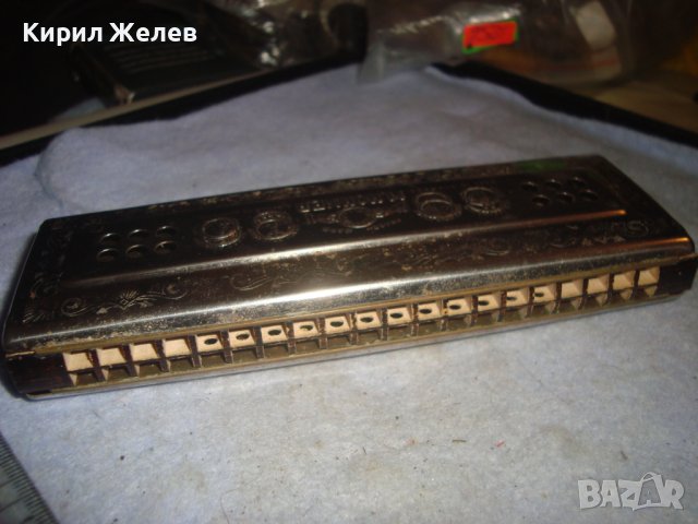 M. HONER Trade Mark MADE in GERMANY ECHO GLOCKENREINE STIMMUNG Стара УСТНА ХАРМОНИКА ХОНЕР 30938, снимка 8 - Антикварни и старинни предмети - 38108270