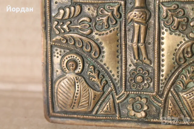 Възрожденска сребърна икона, снимка 7 - Антикварни и старинни предмети - 49483754