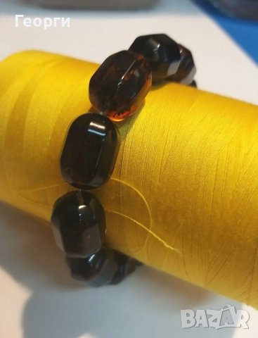 Красива гривна от естествен балтийски кехлибар 120 карата., снимка 7 - Гривни - 37137409