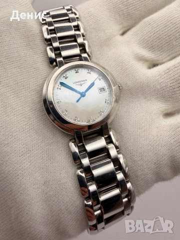 Дамски часовник Longines PrimaLuna – седеф и диаманти | Swiss Made