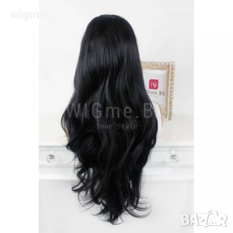 Дълга черна чуплива лейс фронт перука Кармен, снимка 9 - Аксесоари за коса - 35626700