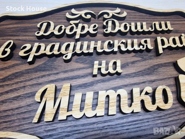 Индивидуални табели по поръчка Табела с надпис с ваш текст за врата, снимка 3 - Декорация за дома - 47772701