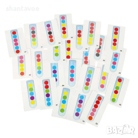 Монтесори игра за сортиране по цветове с 40 дървени топчета, снимка 2 - Образователни игри - 49369446