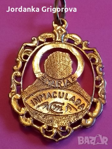 Уникална сребърна иконка с дълбока позлата, снимка 2 - Колиета, медальони, синджири - 35242329