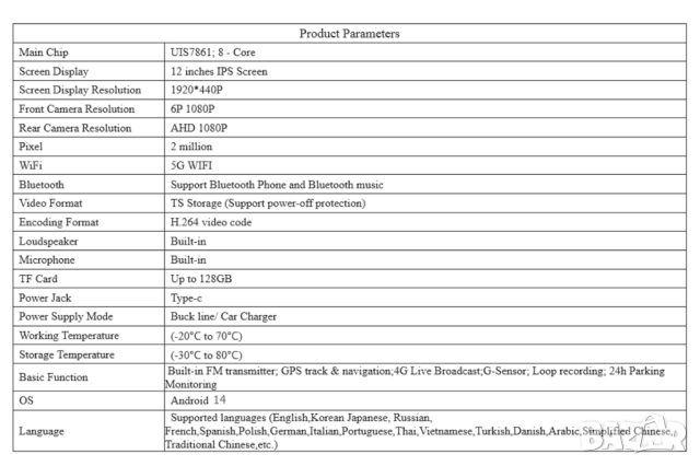 12-инчово смарт огледало с Android 14.0, 4G/LTE и WiFi свързаност, снимка 17 - Аксесоари и консумативи - 52430326