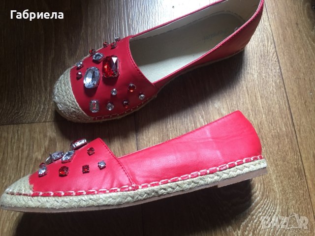 Червени еспадрили/обувки номер 40, снимка 2 - Дамски ежедневни обувки - 40545706