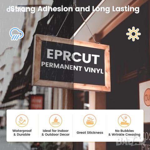 EPRCUT 30 х 30 см самозалепващ водоустойчив винил за декорация, 38 цвята-74 листа, снимка 6 - Други - 43440099