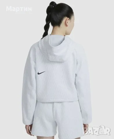 Дамско горнище Nike Tech Pack Checkered Light Grey/White - размер XS oversize, снимка 5 - Спортни екипи - 47971306