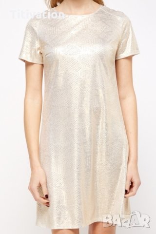 Златна рокля, снимка 3 - Рокли - 26726517