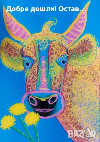 овца картина, крава картина, картини, снимка 6 - Картини - 31346844