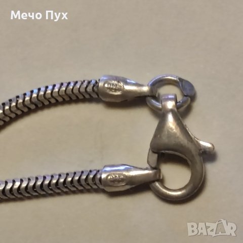 Сребърен синджир с висулка Булгари (231), снимка 6 - Колиета, медальони, синджири - 43688996