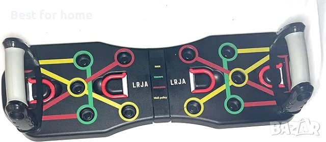 LRJA Дъска, стойка за лицеви опори за домашни тренировки с ластици за съпротивление и подложки, снимка 5 - Фитнес уреди - 50575326